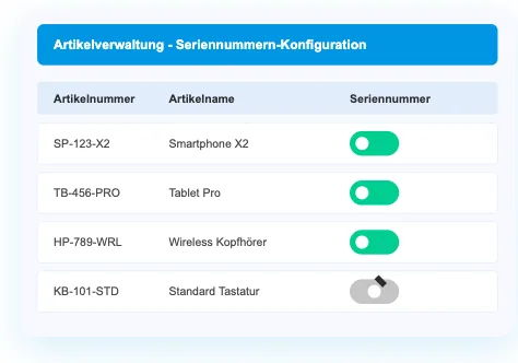 Seriennummern-Aktivierung
