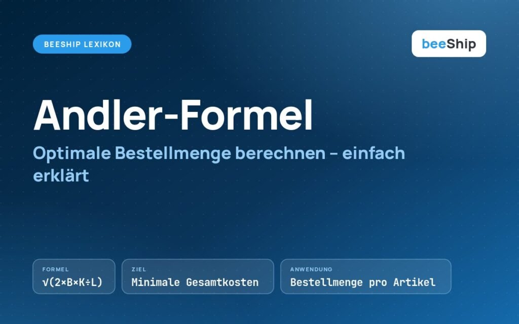 Andler-Formel: Optimale Bestellmenge berechnen – Formel und Anwendung