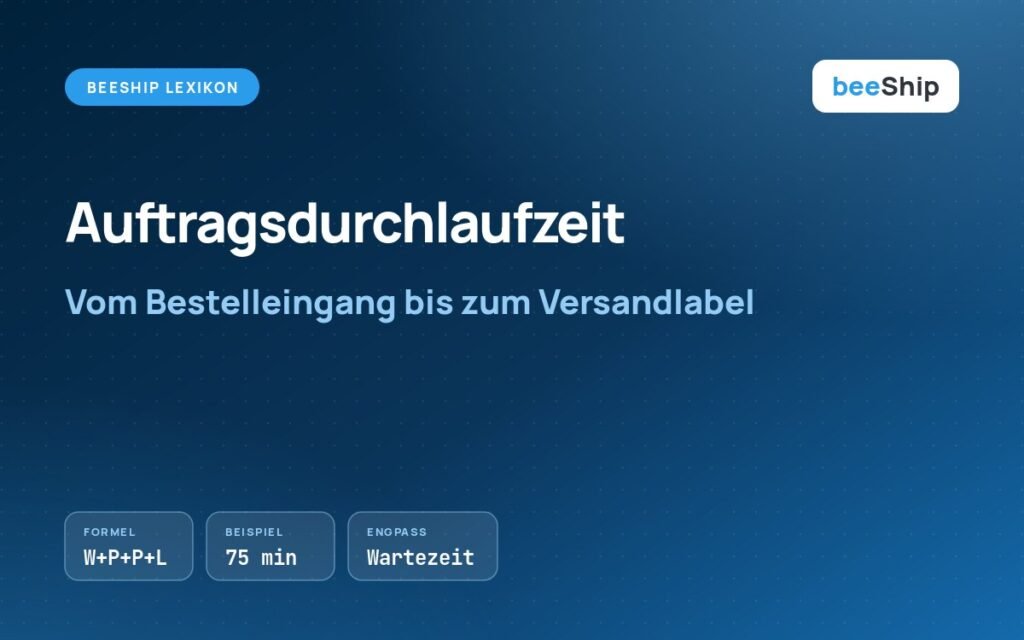 Auftragsdurchlaufzeit: Formel und Beispiel für Lager und Versand