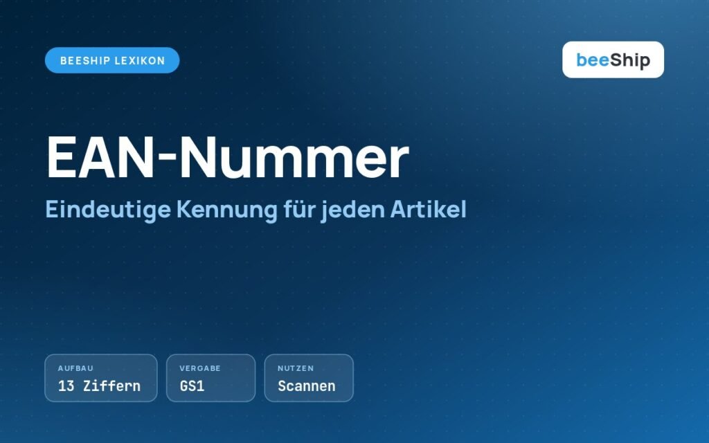 EAN-Nummer: eindeutige Kennung für jeden Artikel im Lager