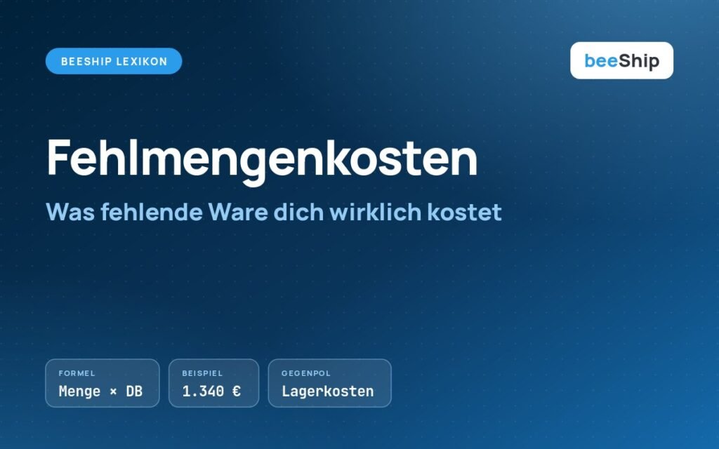 Beitragsbild zu Fehlmengenkosten mit Formel und Beispielwert