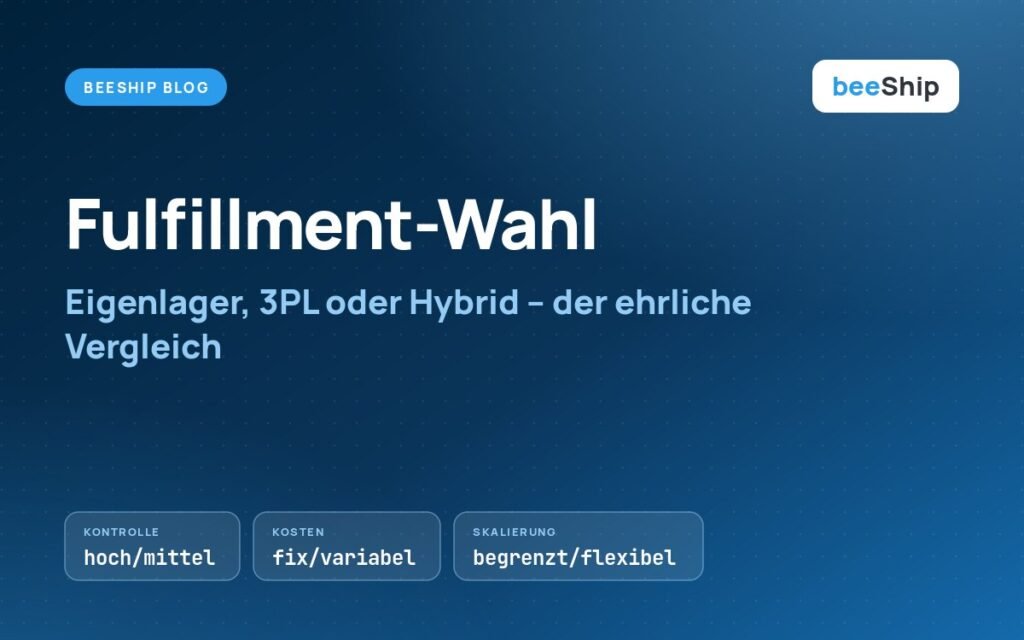 Entscheidungshilfe Fulfillment-Anbieter versus eigenes Lager mit Vergleichskriterien