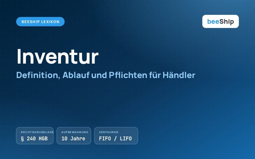 Was ist eine Inventur – Beitragsbild mit Definition, § 240 HGB und Aufbewahrungsfrist