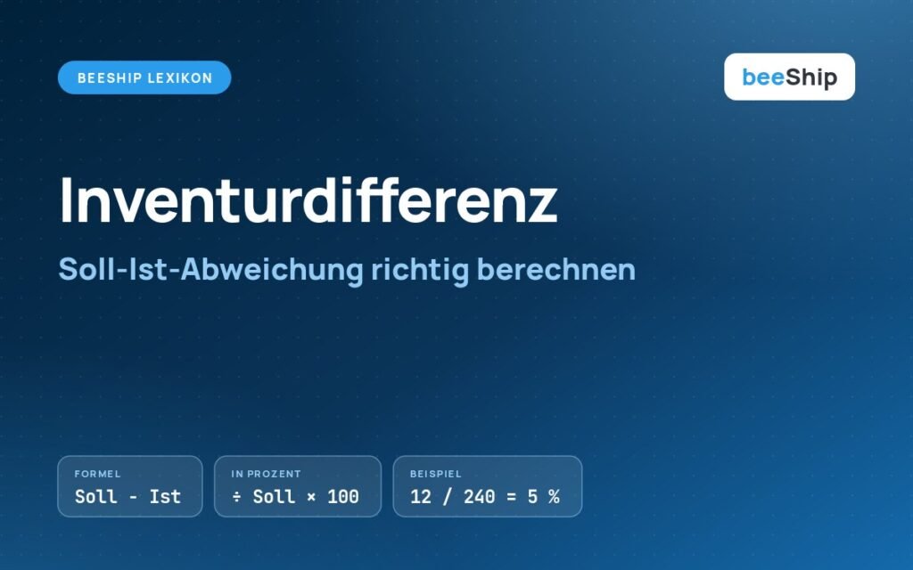 Inventurdifferenzen berechnen: Formel und Beispiel für Soll-Ist-Abweichungen