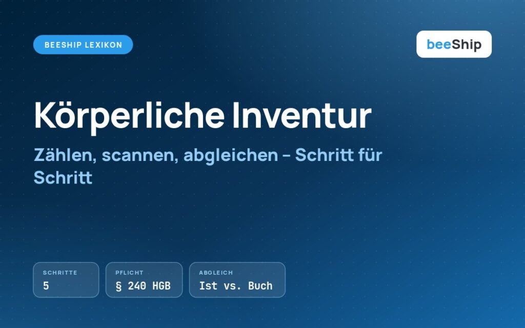 Körperliche Inventur im Lager: Zählen, scannen und mit der Buchinventur abgleichen