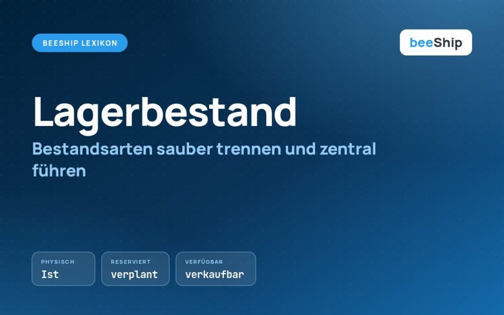 Beitragsbild zum Thema Lagerbestand mit den Bestandsarten physisch, reserviert und verfügbar