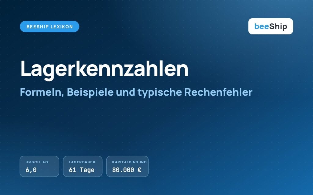 Lagerkennzahlen mit Formeln für Umschlag, Lagerdauer und Kapitalbindung