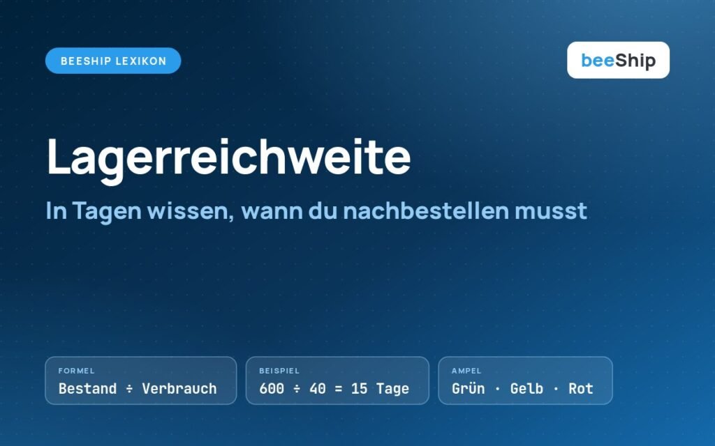 Lagerreichweite berechnen: Formel und Ampel für Nachbestellungen