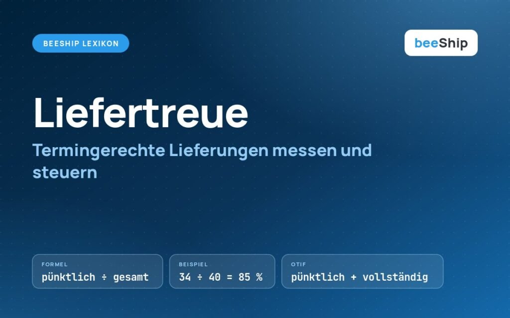 Liefertreue berechnen: Formel und Beispiel für termingerechte Lieferungen