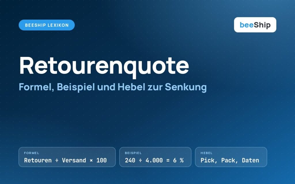 Retourenquote berechnen: Formel, Beispiel und Hebel zur Senkung im Lager