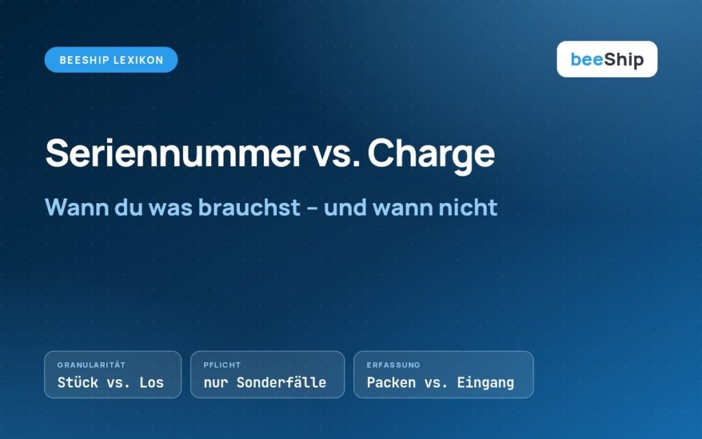 Unterschied Seriennummer Chargennummer im Lager einfach erklärt