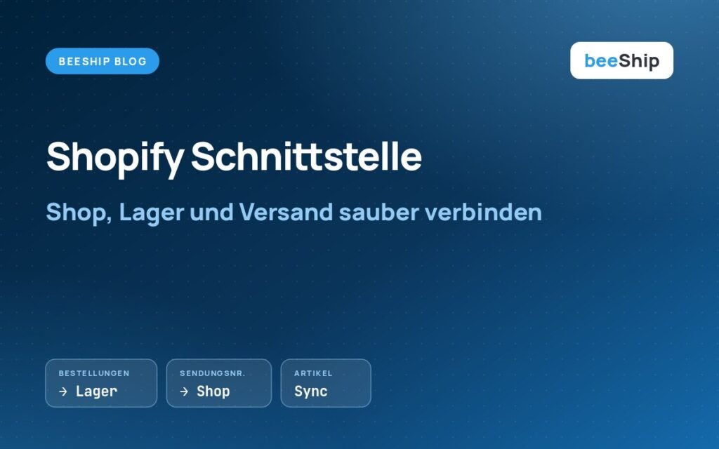 Shopify Schnittstelle verbindet Shop, Lager und Versand mit automatischem Bestell- und Sendungsnummern-Abgleich
