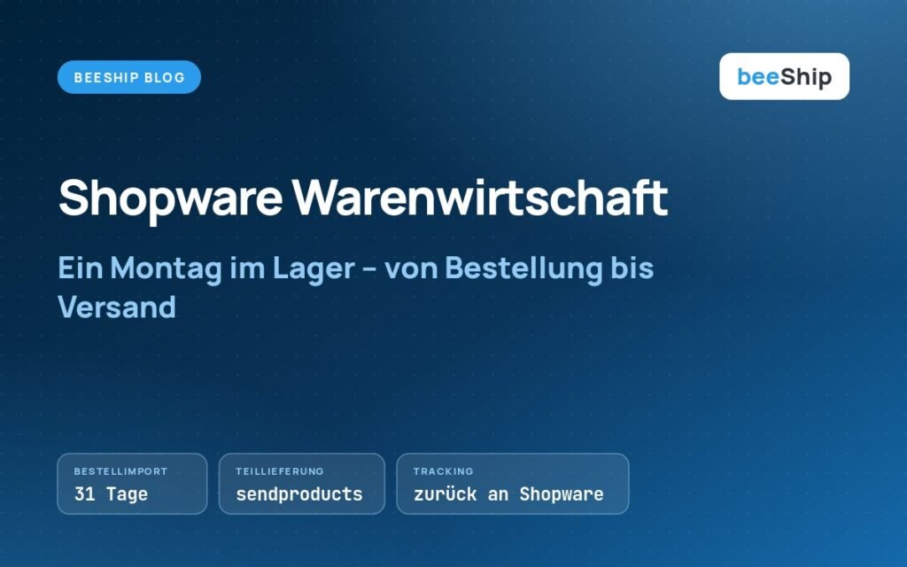Shopware Warenwirtschaft: Montag im Lager mit Bestellimport, Picklisten und Teillieferung