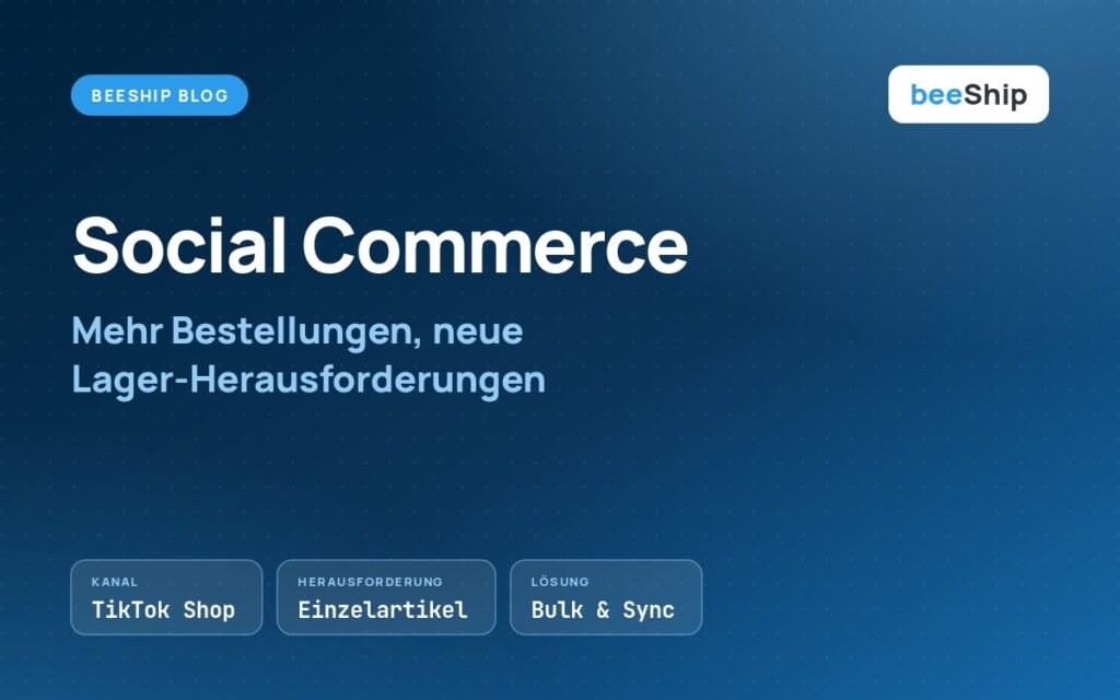 Social Commerce verändert das Lager: TikTok Shop und Instagram bringen mehr Einzelartikel-Bestellungen.