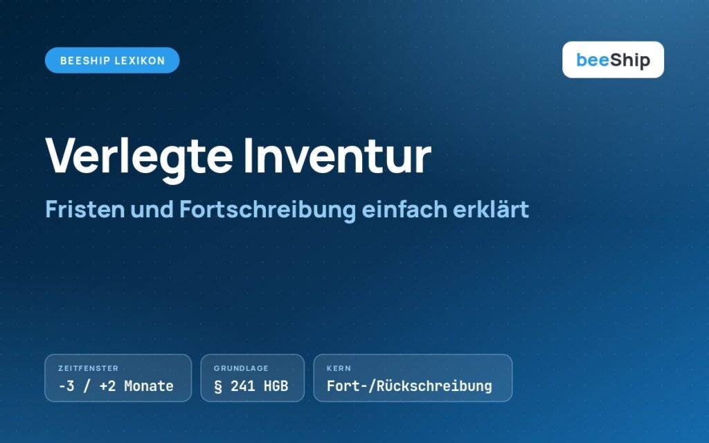 Verlegte Inventur: Zeitfenster nach § 241 HGB und wertmäßige Fortschreibung