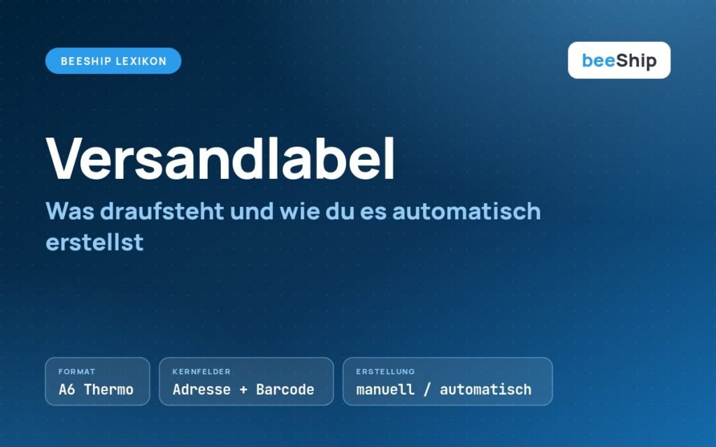 Was ist ein Versandlabel: Etikett mit Adresse, Barcode und Tracking einfach erklärt