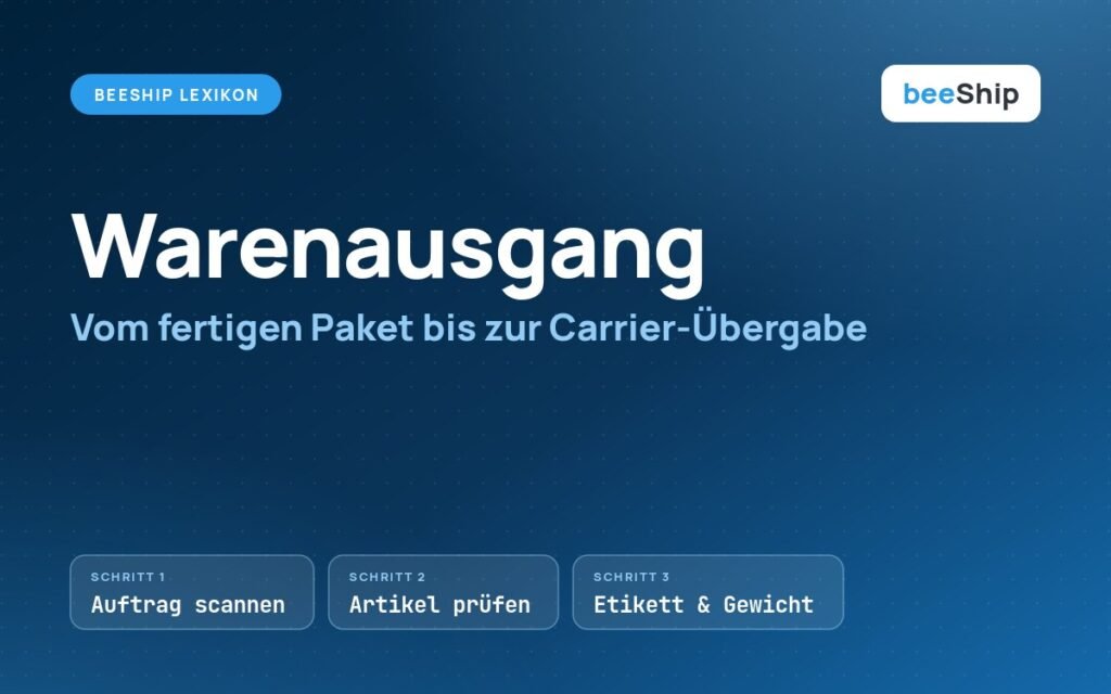 Warenausgang: Schritte vom fertigen Paket bis zur Übergabe an den Carrier