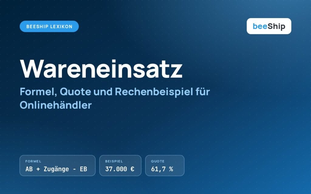 Wareneinsatz berechnen – Formel, Quote und Rechenbeispiel für Onlinehändler