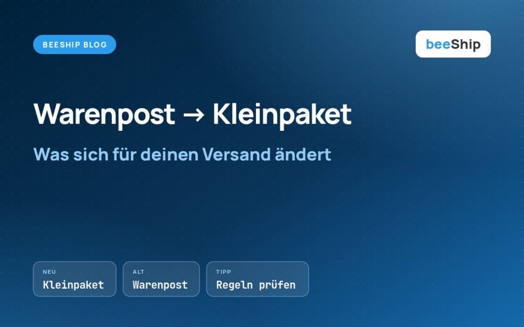 Warenpost wird Kleinpaket – Umbenennung und was sich für den Versand ändert