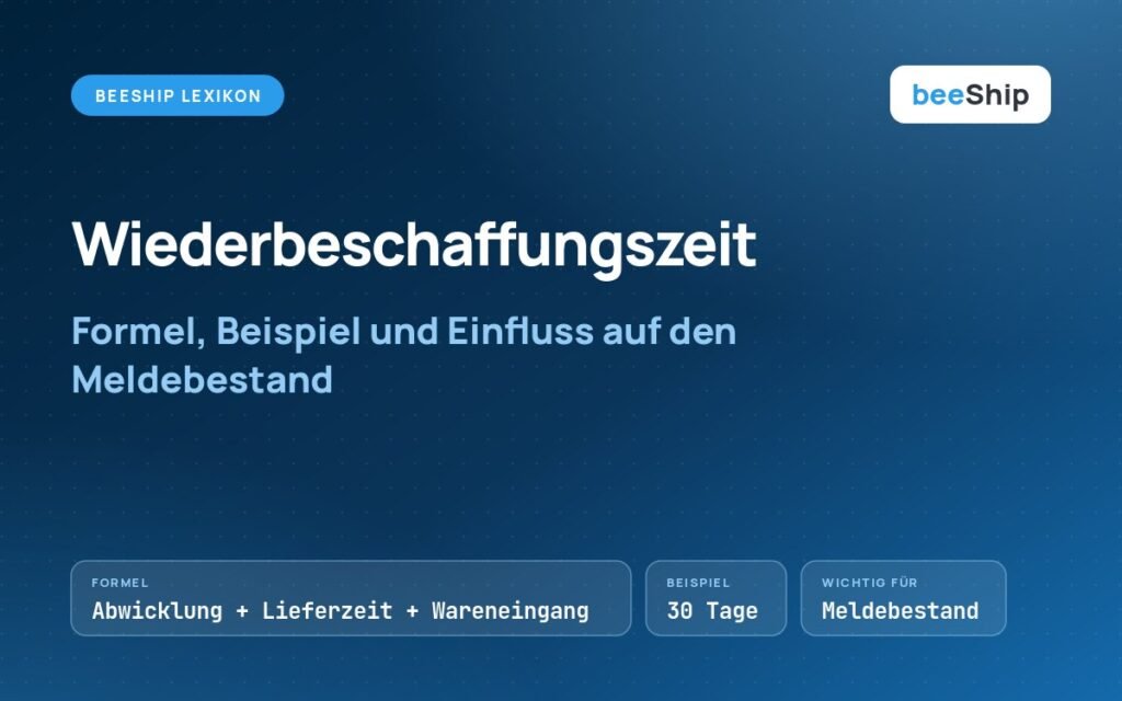 Wiederbeschaffungszeit erklärt: Formel, Beispiel und Einfluss auf den Meldebestand