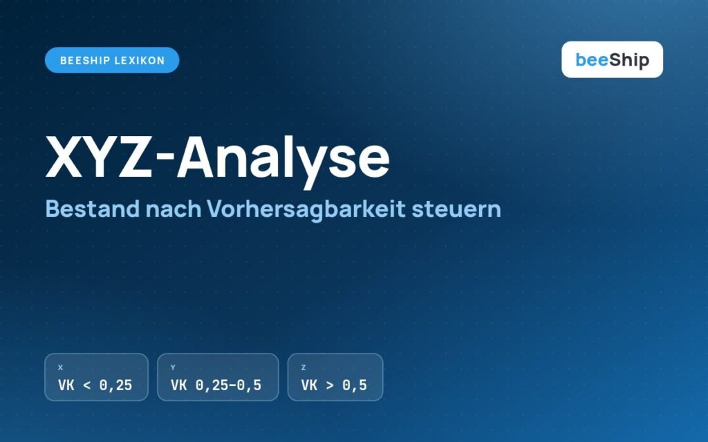 XYZ-Analyse: Einteilung in X, Y und Z nach Variationskoeffizient